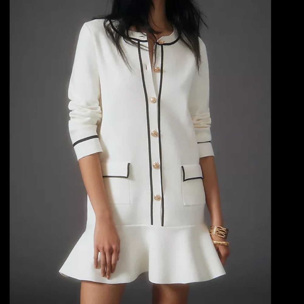 Endless Rose White Sweater with Black Accents
